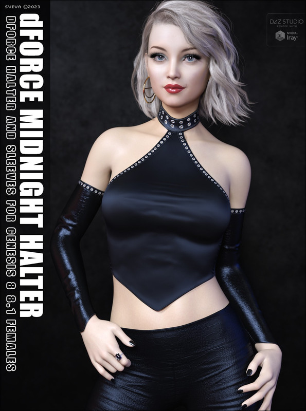 dForce Midnight Halter and Sleeves G8G8.1F
