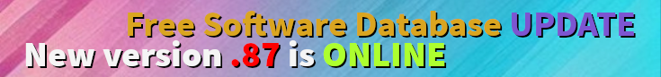 New version 250422.87 of the Free Software Database is online!