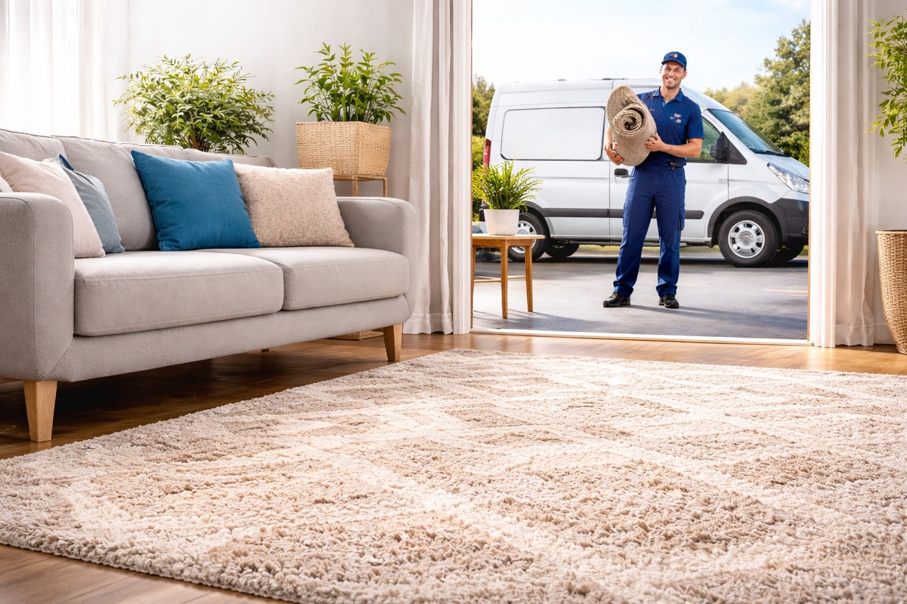 Carpete limpo e higienizado pela CleanUp Carpet