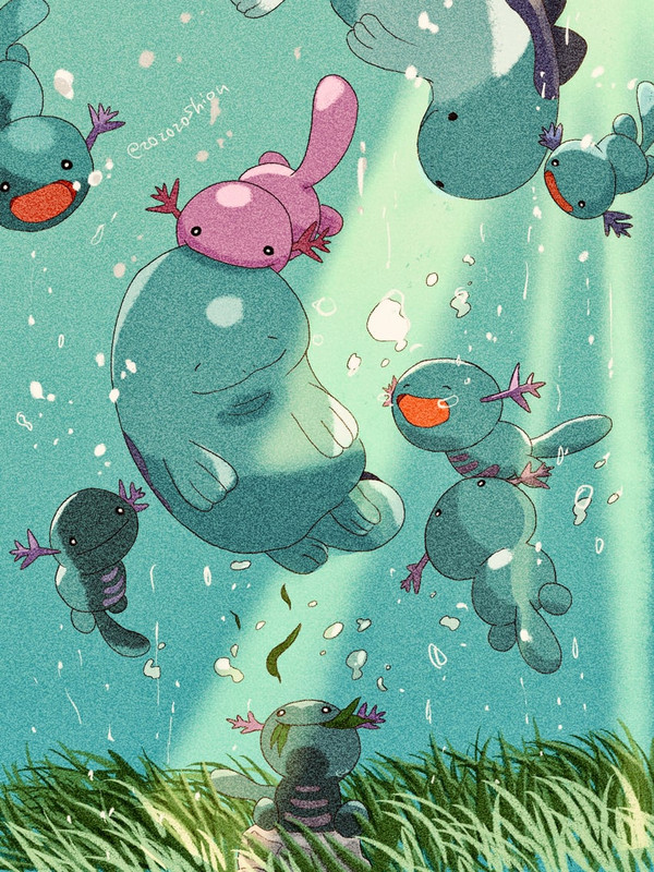 wooper-and-quagsire-pokemon-drawn-by-zoz