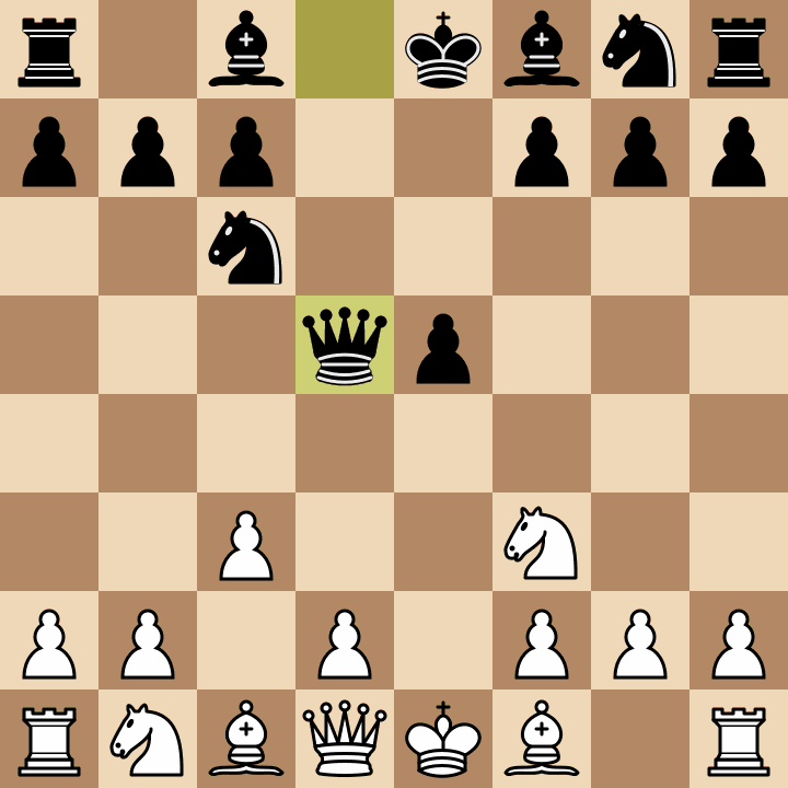 The logic of the 3...d5 mainline is to challenge the centre when White declines to occupy it. The tactical detail for why this works is that White cannot win a tempo on Black's queen in this position.