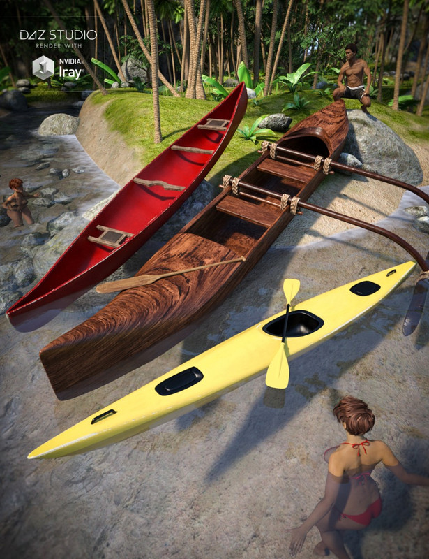 00 daz3d canoes