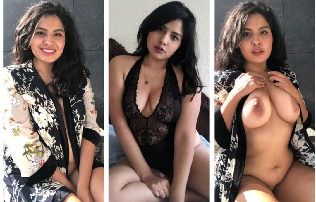 Sexy girl showing big juicy boobs & pussy