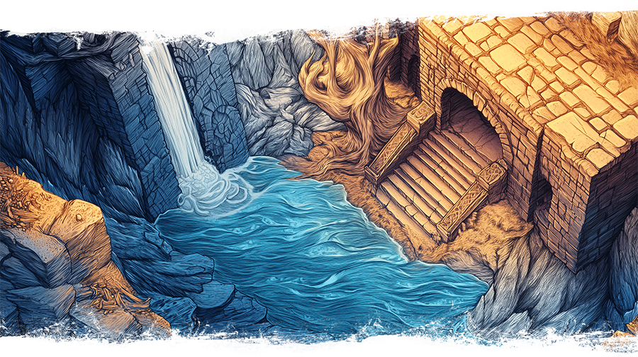 Mistwoven Caverns Illustration