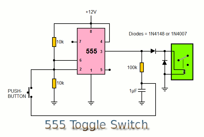 Using four 555 relay toggle circuits | GroupDIY Audio Forum