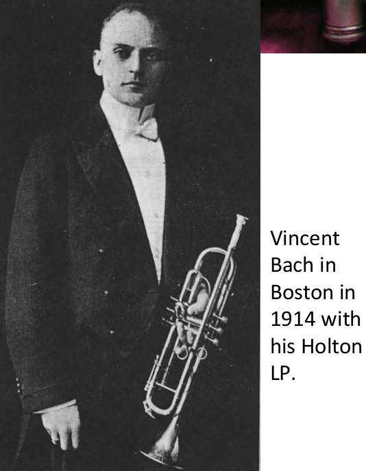 Vincent Bach with 1914 New Holton Trumpet
