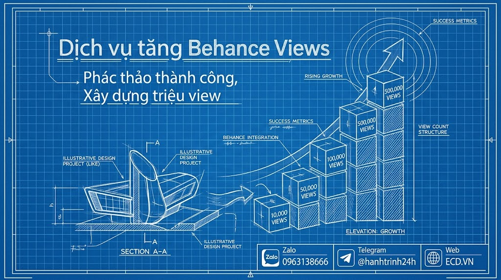 tăng behance views an toàn cho portfolio