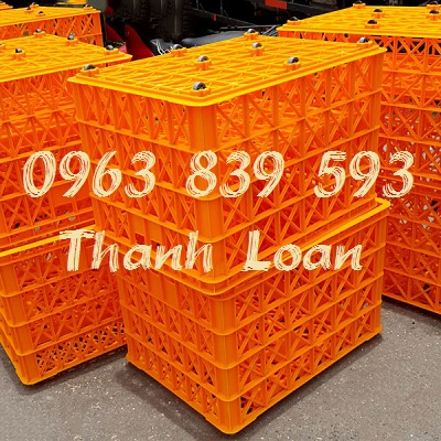 Sóng nhựa đựng hàng 8 bánh xe, sóng nhựa hở, rổ nhựa HS022 - Lh 0963 839 593 Ms.Loan Song-nhua-hs022-mau-vang-1