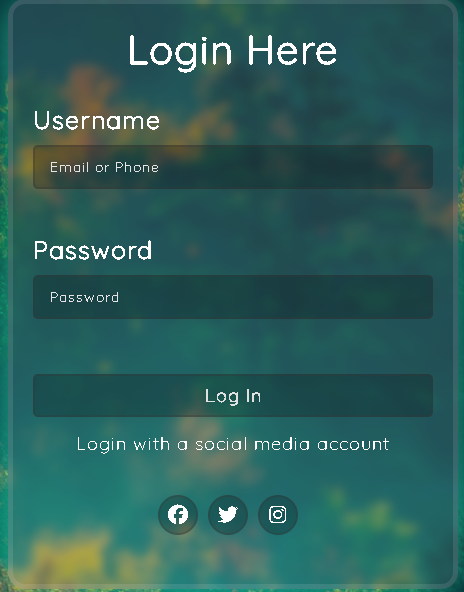 Modern Login Form UI
