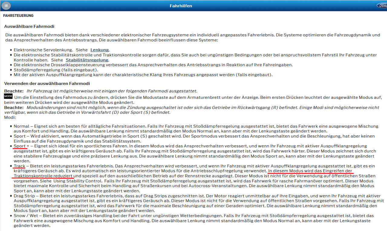 2019-09-03 Fahrmodi Mustang