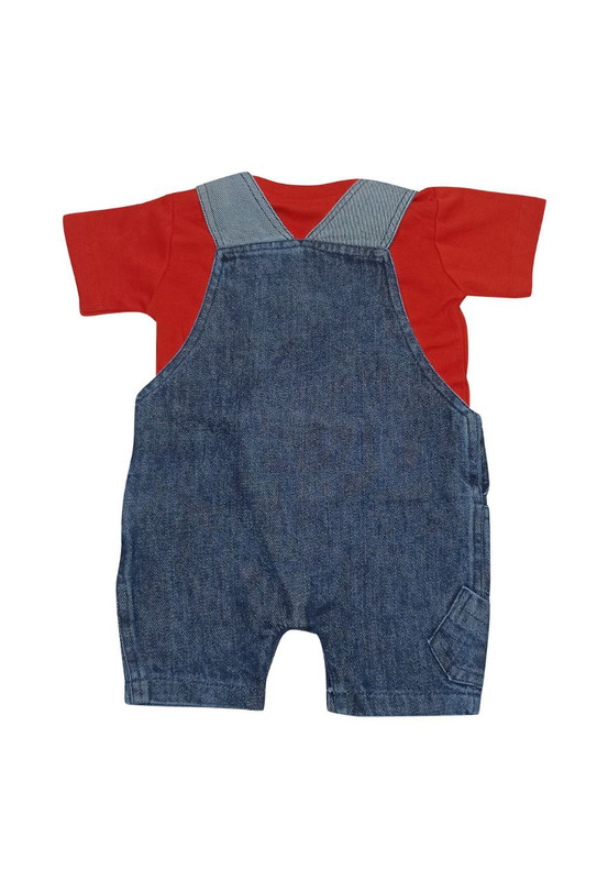 3-6m Mothercare Baby boys outfit denim dungarees teddy bear bodysuit romper  cute - Helia Beer Co