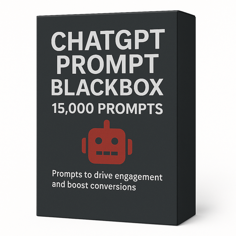 ChatGPT Prompt Blackbox 15,000 Prompts eCover