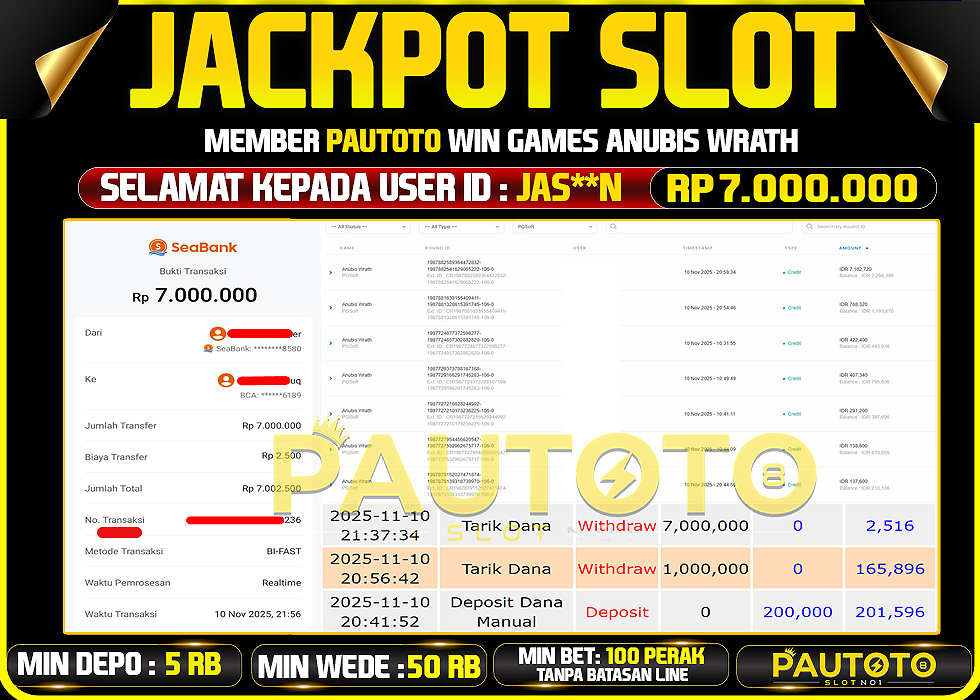 BUKTI JACKPOT LUNAS PAUTOTO