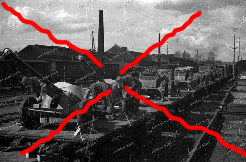 Frankreich-14.Panzerjäger-Komp.-IR.253-PAK-Eisenbahn-Bahnhof-1941-