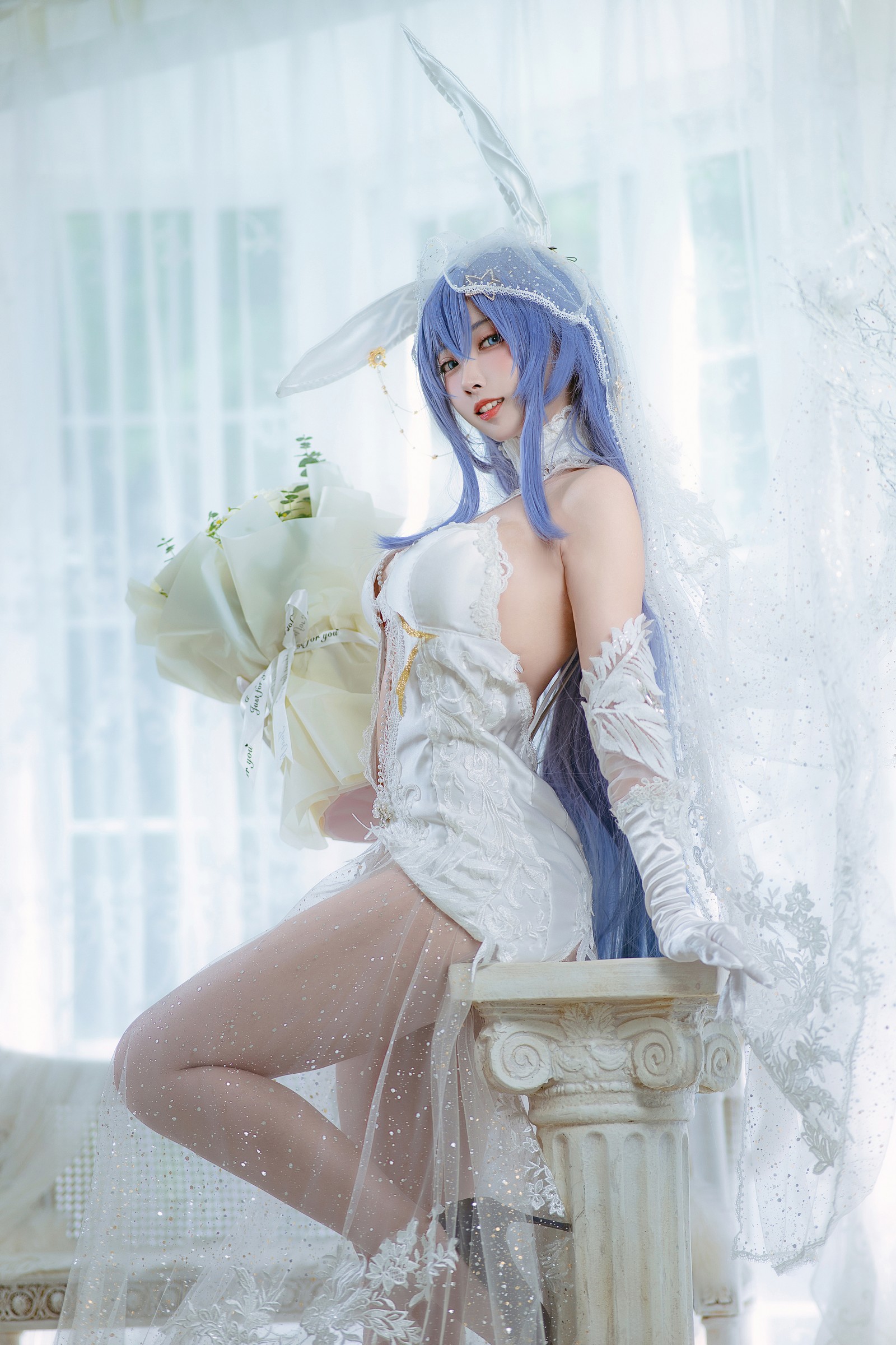 宮本桜 花园花嫁 Cosplay 写真集｜婚纱主题 高清图集（27P｜307MB）插图8