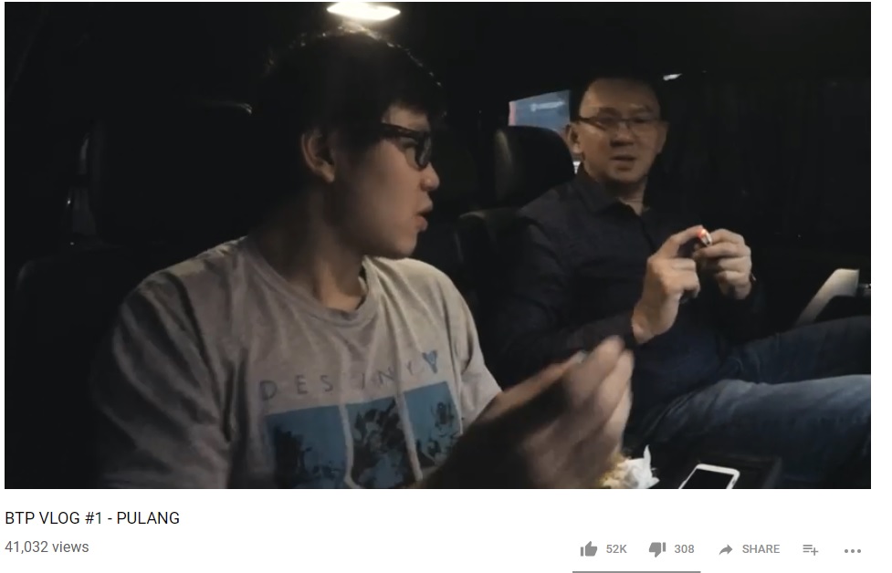 Vlog pertama Ahok