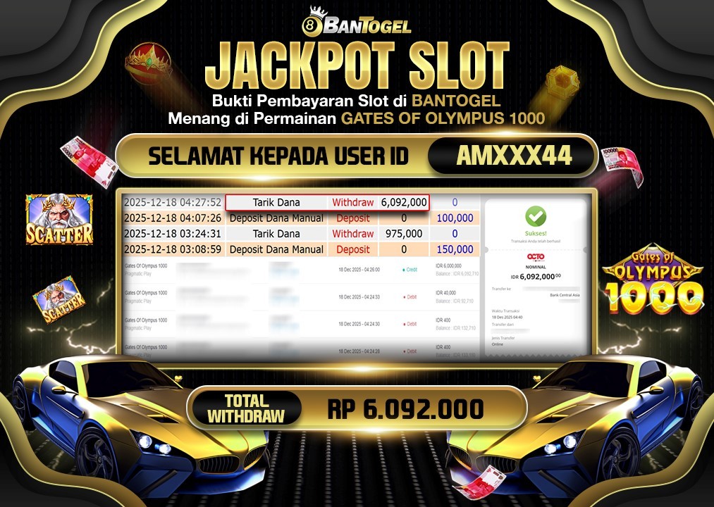 BUKTI JACKPOT LUNAS BANTOGEL