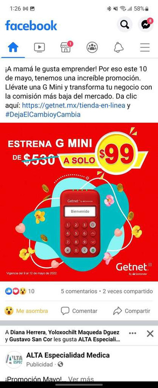 G Mini (terminal de Get Net Santander) 