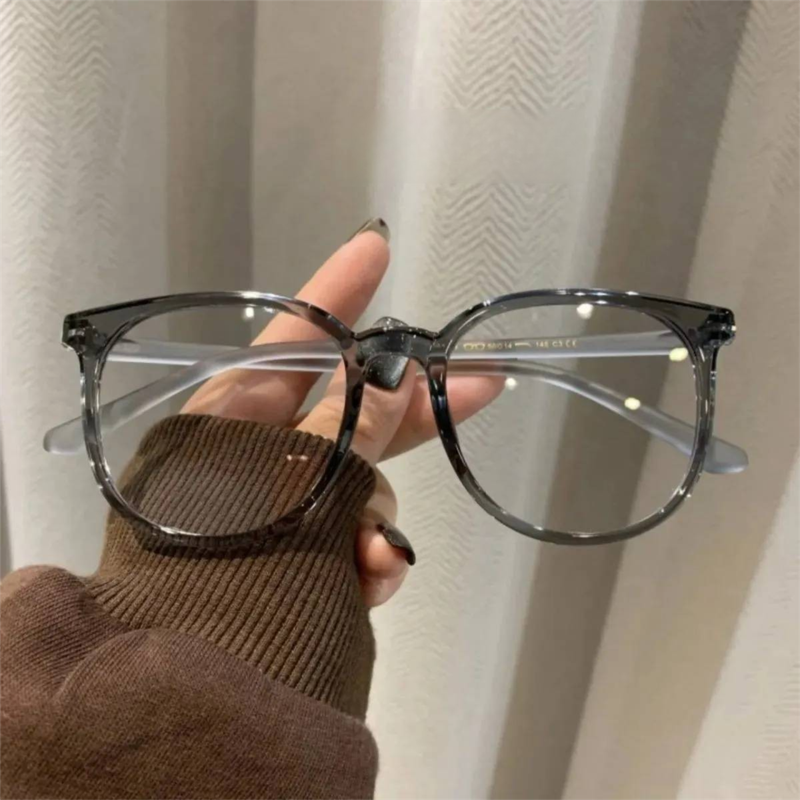 3 Pack Grey Women's Blue Light Blocking Glasses Non-Prescription 0 Degree Large Frame Lightweight Eyewear for Computer Gaming Office global Fashion