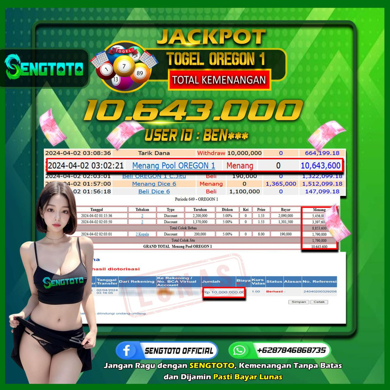 BUKTI PEMBAYARAN TOGEL OREGON 1
