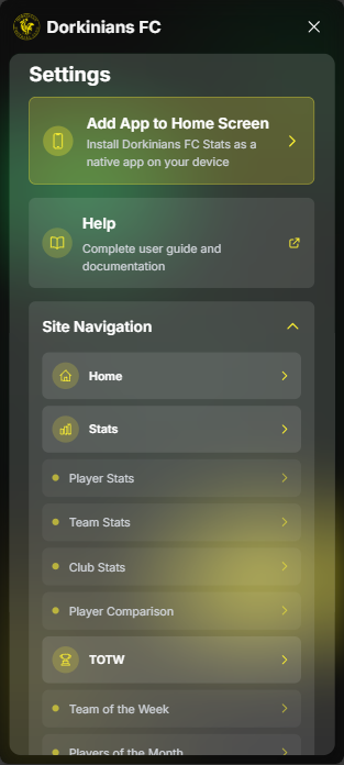 Settings Mobile Screenshot