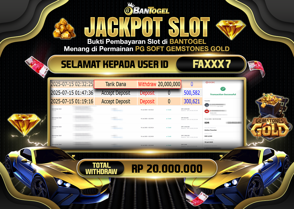 BUKTI JACKPOT LUNAS BANTOGEL