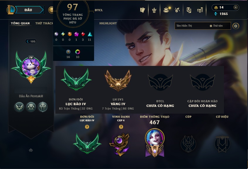 Acc LMHT # - Khung Lục Bảo
