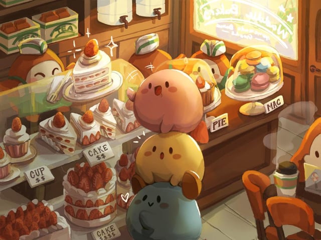 kirby-getting-cake-from-his-local-waddle