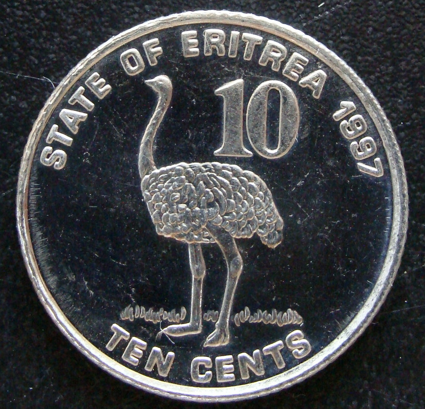 10 Centavos de Nakfa. Eritrea (1997) ERI-10-Centavos-D-lar-1997-anv