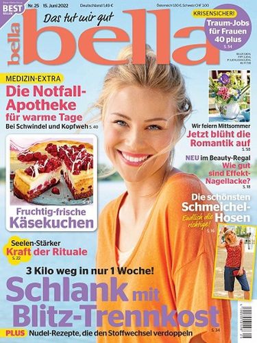 Cover: Bella Frauenzeitschrift No 25 vom 15 Juni 2022 Cover: Bella Frauenzeitschrift No 25 vom 15 Juni 2022