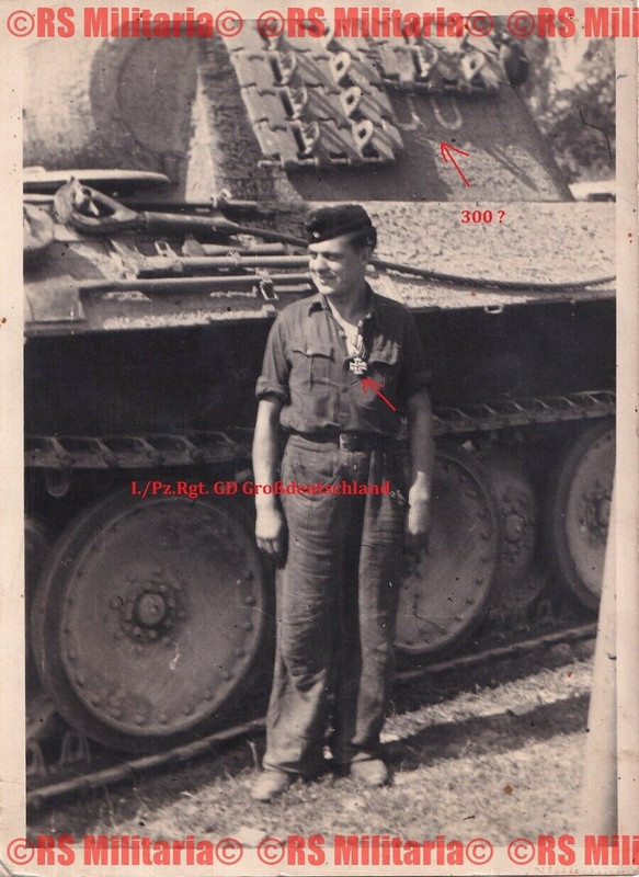 Panzer Panther Kennung 300 I.Pz.Rgt. GD Großdeutschland   Zimmerit