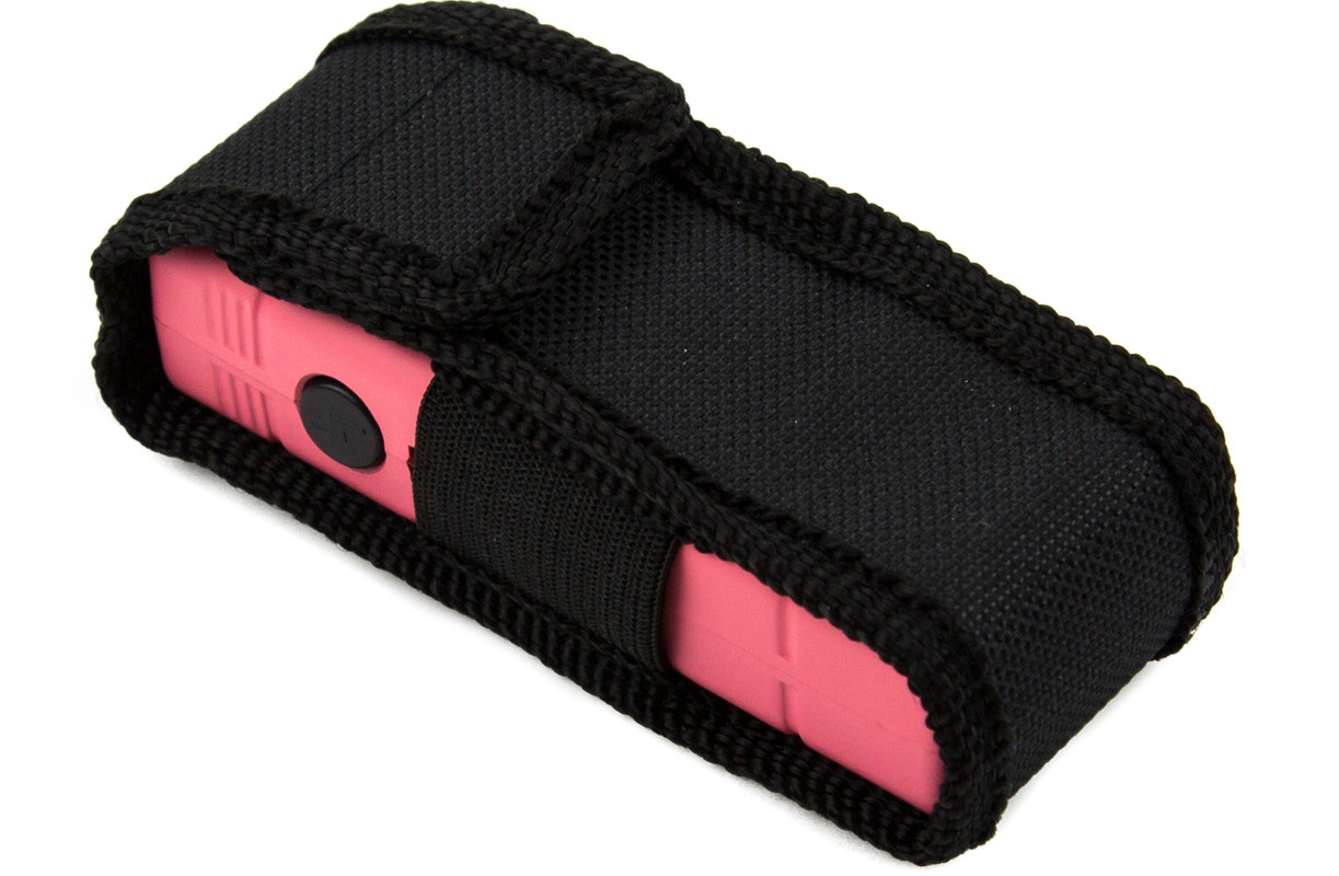 POLICE Stun Gun 801 Pink 160 BV Rechargeable LED Flashlight + Holster