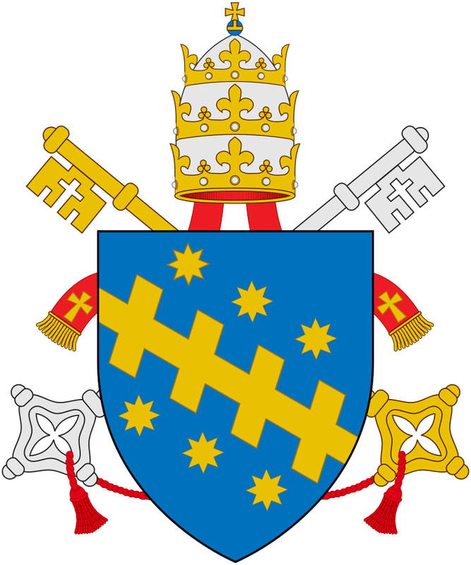 1 Quattrino. Estados Pontificios (1600) Papa Clemente VIII. Año Jubilar C-o-a-Clementem-VIII-svg-1