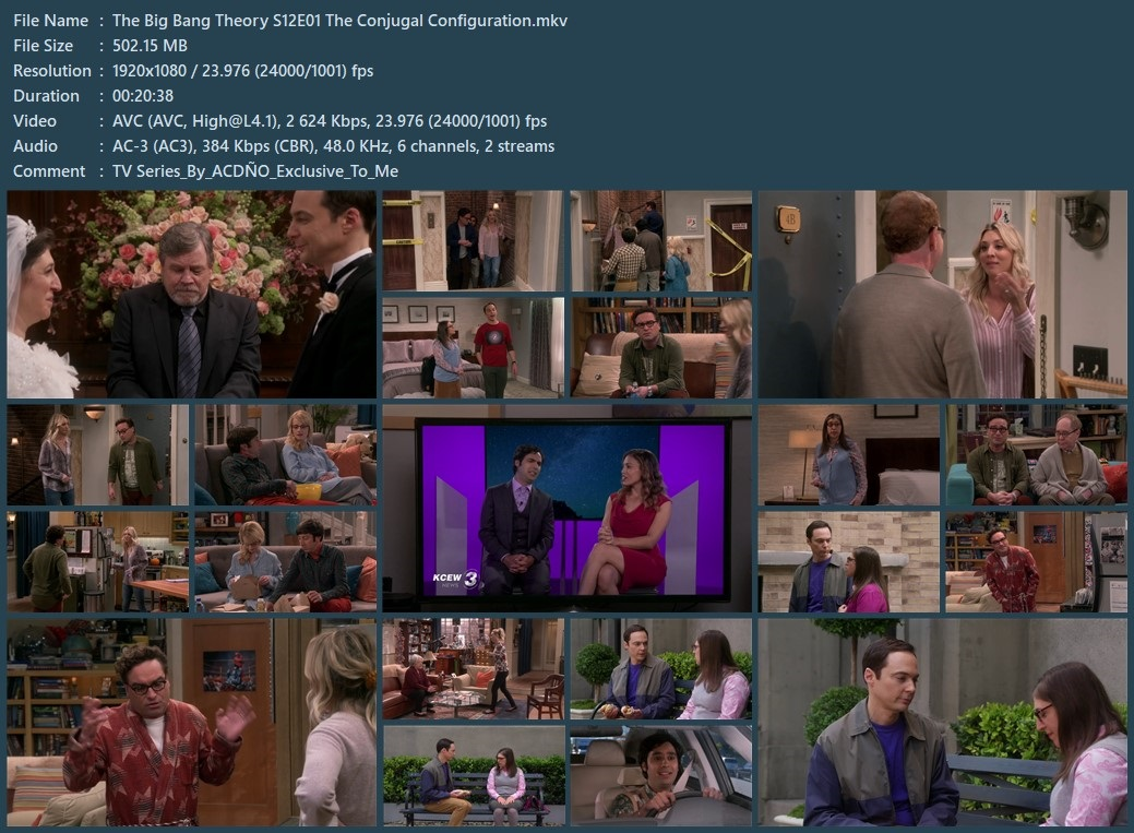 The Big Bang Theory S12E01 x264 & x265 10Bits 1080p Dual