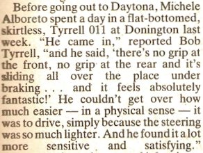 Alboreto on Flat Bottoms (Autosport 4th November 1982)