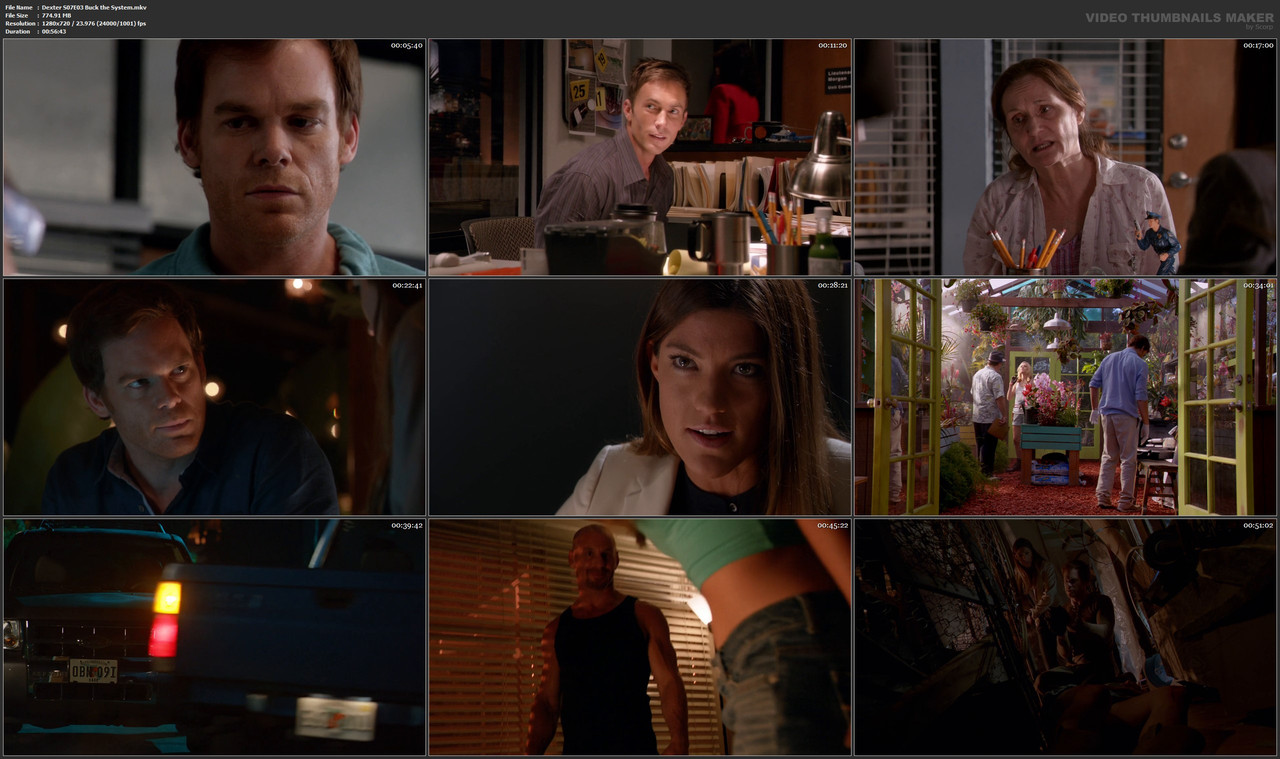 Dexter S07E03 Buck the System.mkv