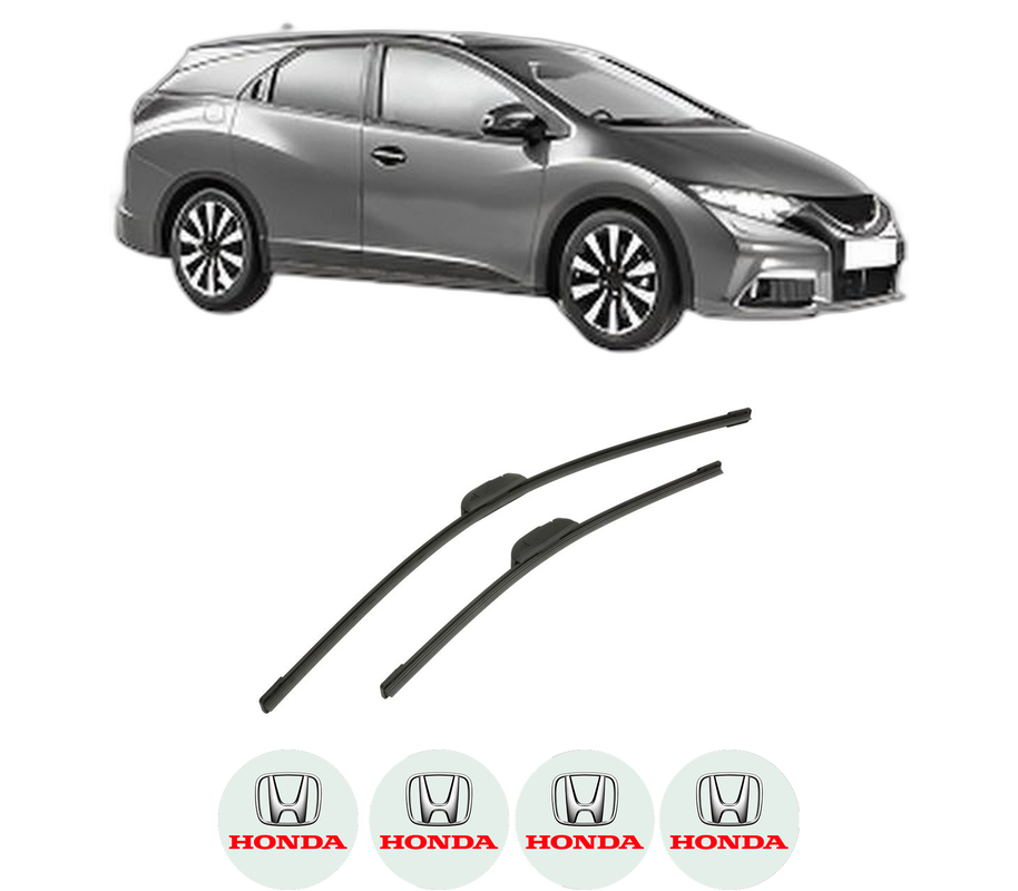 Set stergatoare auto HONDA CIVIC IX Tourer (FK) din 2014-2016, pentru parbriz auto, 2 bucati, Bosch Aerotwin Retrofit, din cauciuc siliconat rezistent, 4 Stickere Auto HONDA