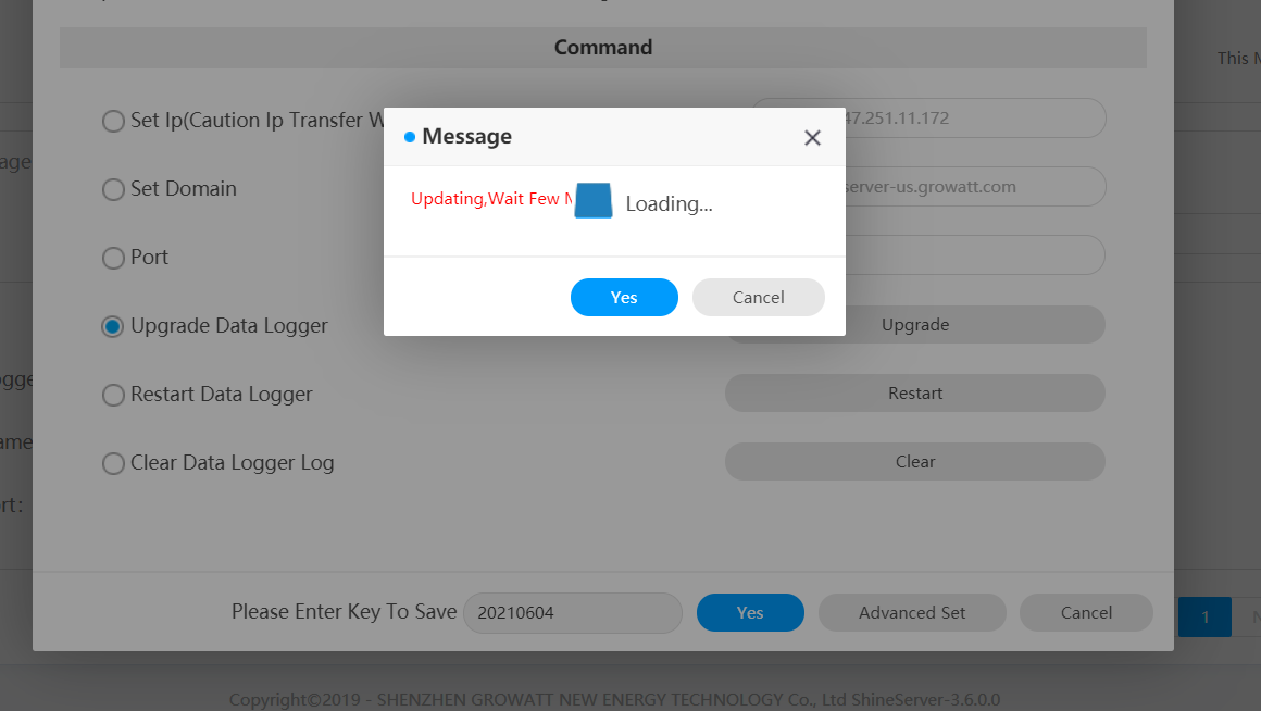 default growatt settings