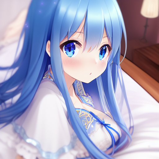 00366-2162471472-DATE_ A_LIVE, exquisite anime  palace_bedroom, Full_body, blue_hair, blue_eye, long