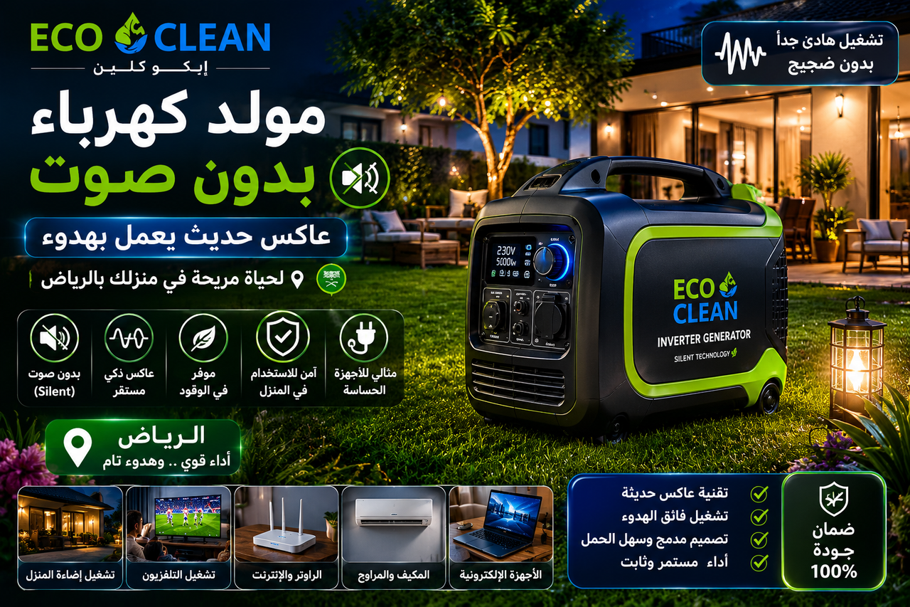 مولد كهرباء بدون صوت للمنزل