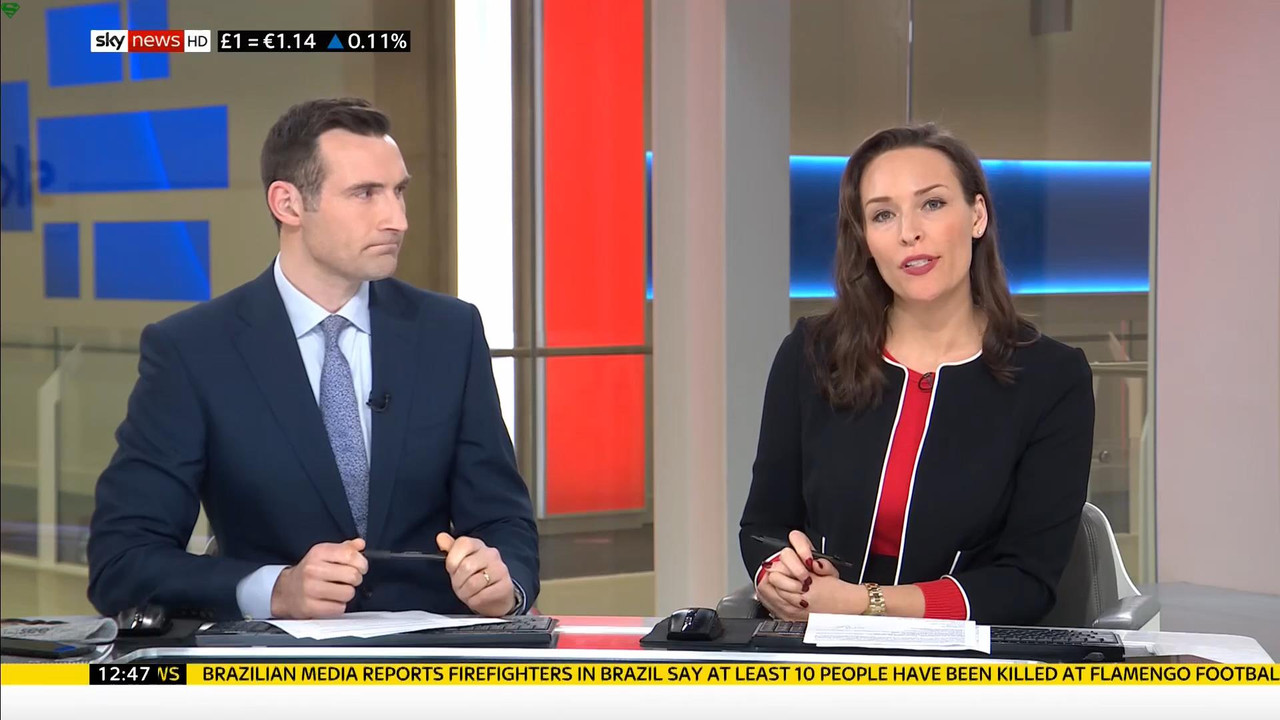 08 February - 12.00.00 - Sky News. Colin Brazier and Jayne Secke