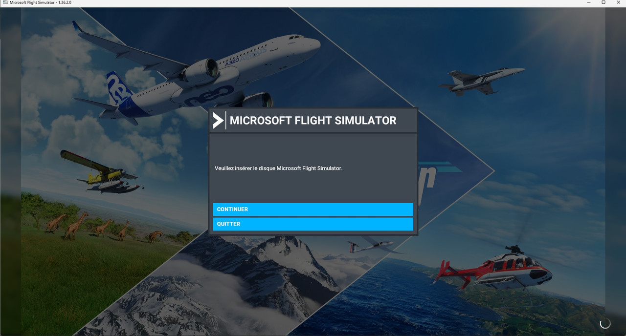 "veuillez insérer le disque Microsoft Flight Simulator" [RESOLU] Simvol Forum