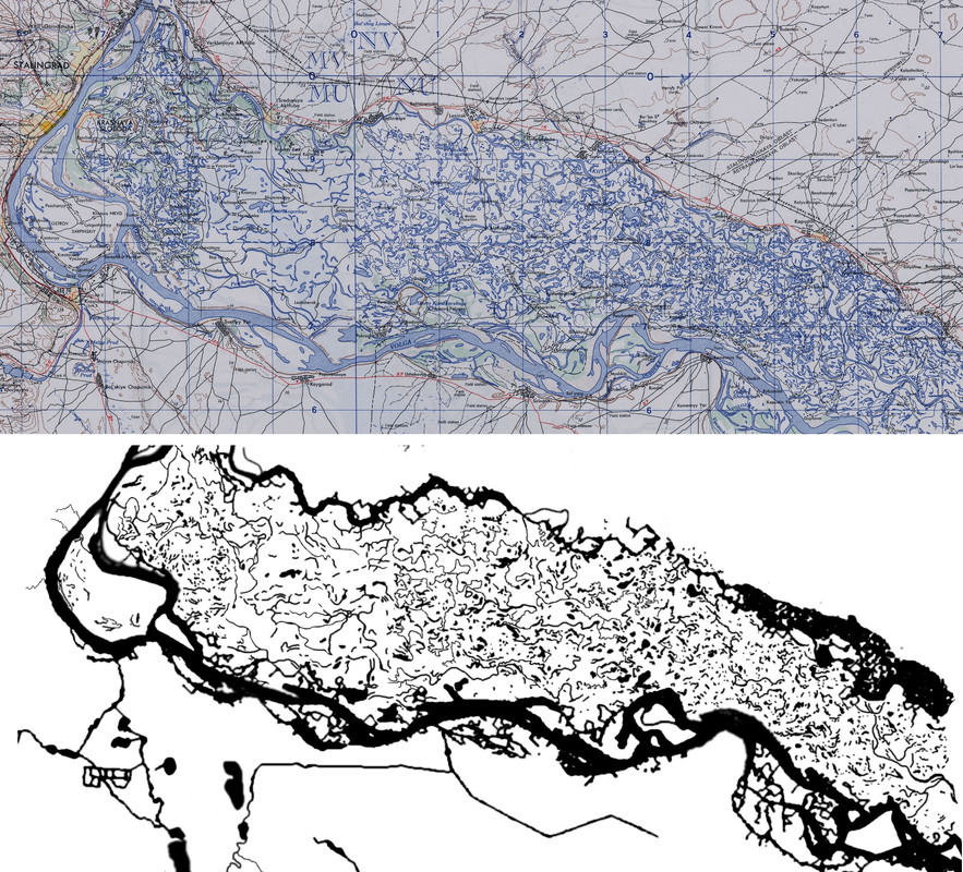 Stalingrad delta_rivers