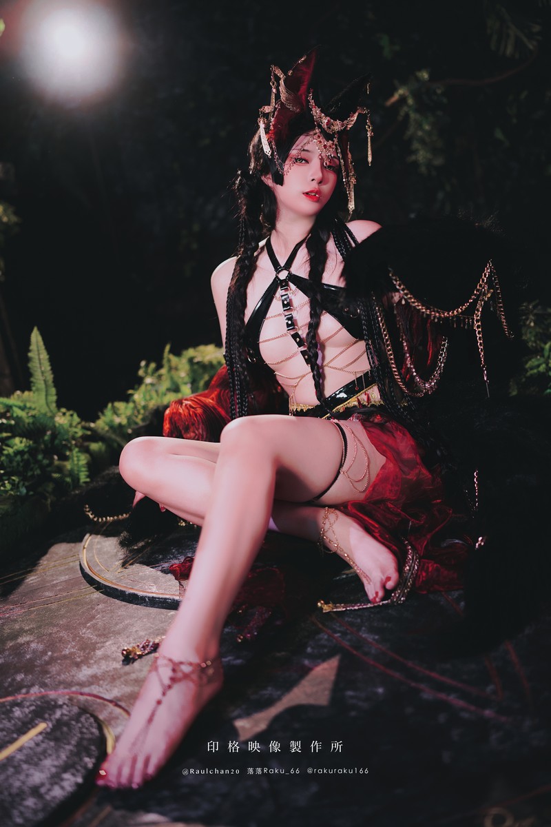 落落Raku 宵闇神乐 和风主题Cosplay写真 32P插图5