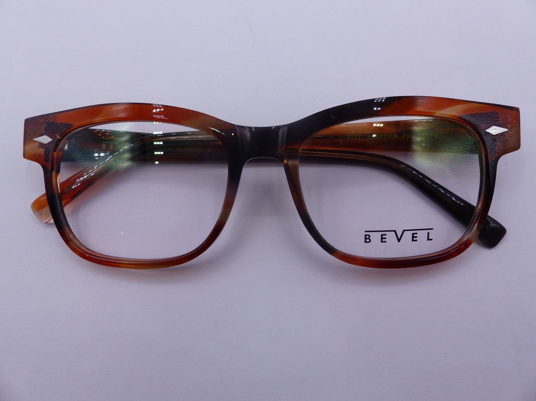 BEVEL 3717 ALSATIAN PUMPKIN SMOKE MENS EYEGLASSES FRAMES SIZE 53-19-140