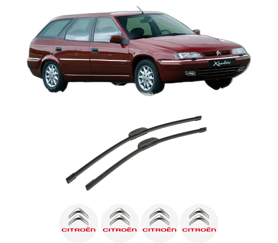 Set stergatoare auto CITROEN XANTIA Estate Van (X2_) din 1997-2003, pentru parbriz auto, 2 bucati, Bosch Aerotwin Retrofit, din cauciuc siliconat rezistent, 4 Stickere Auto CITROEN