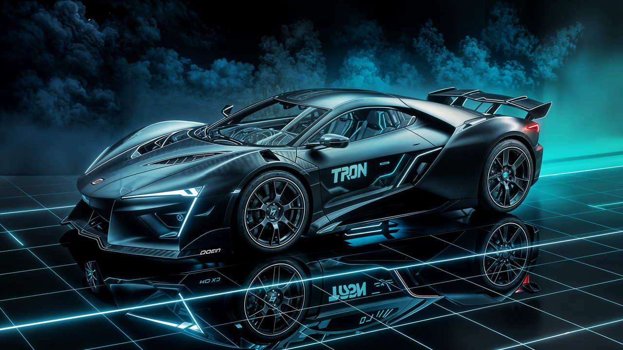 Upscaled Tron Super Car
