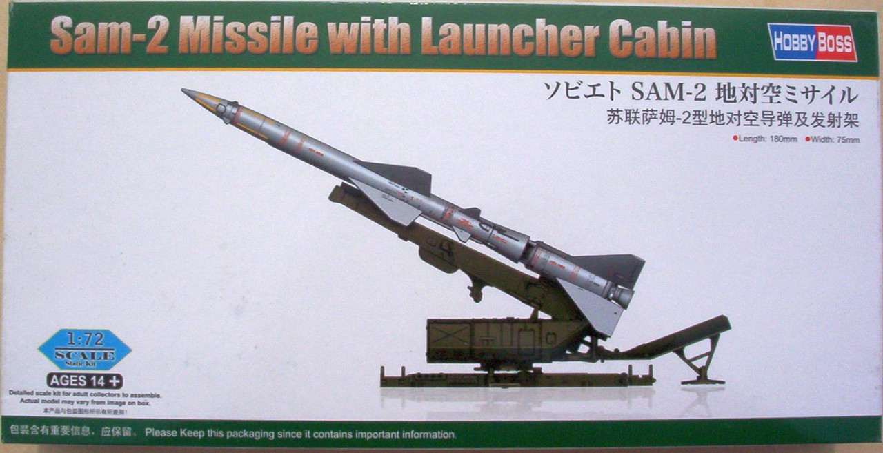 Hobby Boss 72 82933 SAM-2 Missile with Launcher Cabin