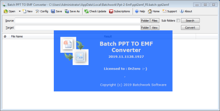 Batch PPT to EMF Converter 2019.11.1128.1927
