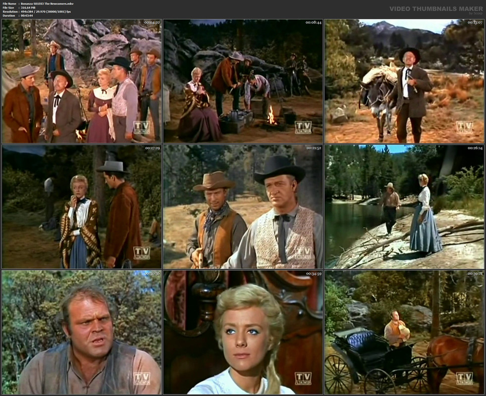 Bonanza S01E03 The Newcomers.mkv